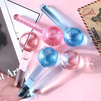 China Japan Crystal Ice Hockey Energy Massage Face Beauty Ice Balls Beauty Ball Eyes Beauty Roller Water Wave Ball for sale