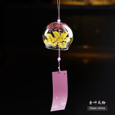 China Japan Hand Made Glass Wind Chimes Transparent Glass Wind Chimes for sale