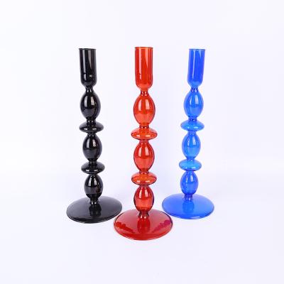 China Home decoration the latest cheap gourd shaped candlestick transparent gourd candlestick for families for sale