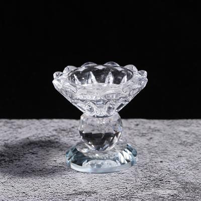 China art & Modern Collectable Crystal Glass Candlestick Wedding Candle Holder For Party Event Decor for sale