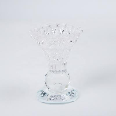 China art & Factory wholesale collectable crystal candle holder K9 glass candlestick for wedding decor for sale