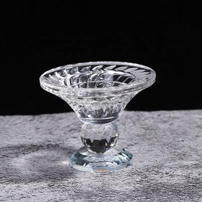 China art & New collectable crystal tealight k9 candlestick small glass candle holder keepsake gift for sale