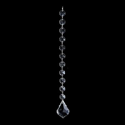 China Chandelier Parts Wedding Chain Crystal Suncatcher 14mm Bead Chandelier Prism Hanging Pendant For Window Garden for sale