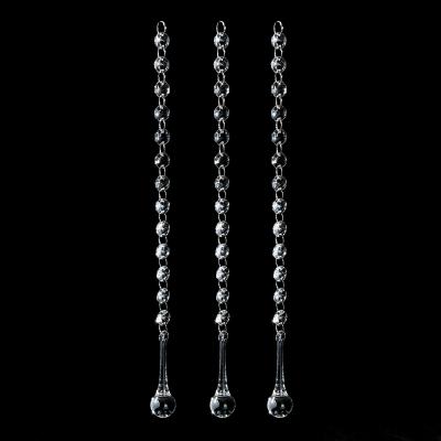 China High Quality Crystal Beaded Chandelier Parts Garlands Strand Chandelier Brushed Water Drop Pendant For Wedding for sale