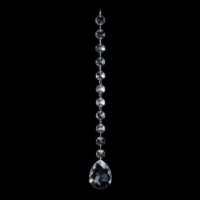 China Clear Crystal Chandelier Trimmings Pearl Chain Chandelier Trimmings Wedding Ceremony Octagon Garland Strand for sale