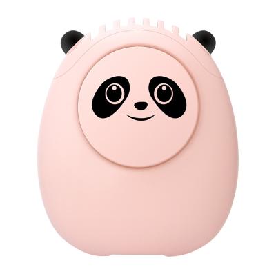 China No Hot Selling Cute Cartoon Small Usb Rechargeable Desktop Mini Fan Portable Hanging Neck Small Bear Fan for sale