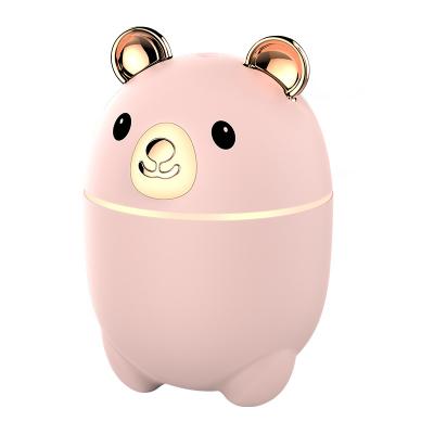 China Cute Car Bestselling Bear Mini Portable Air Mist Usb Humidifier with Color Night Light for sale