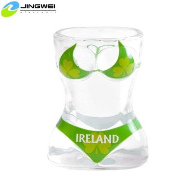 China New 2 oz classic/postmodern. Fashionable unique funny creative sexy whiskey vodka tequila shot glass for sale