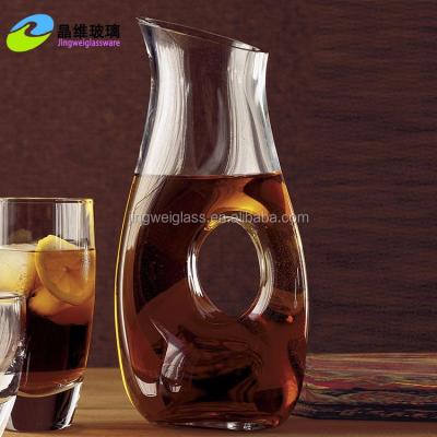 China Europe 1200ml 1.2L Crystal Wine Decanter Hand Blown Lead Free Crystal Carafe Red Wine Aerator Lead Free for sale