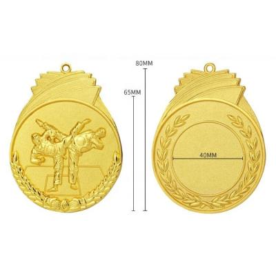 China Europe Cheapest Blank Sport Karate Metal Medal And Custom Martial Arts Medals for sale