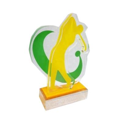 China Europe Trophy Acrylic Plate Full Color Acrylic Golf Trophy for sale