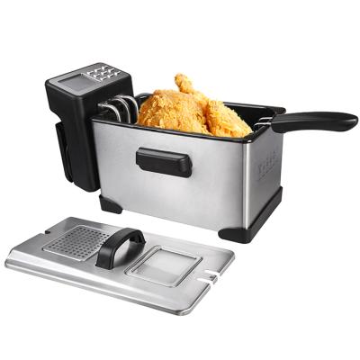 China Digital Control with HO Digital Control 10302 LCD Display 3L Fried Chicken Fried Chicken Deep Fryer Stainless Steel Electric Deep Fryer for sale