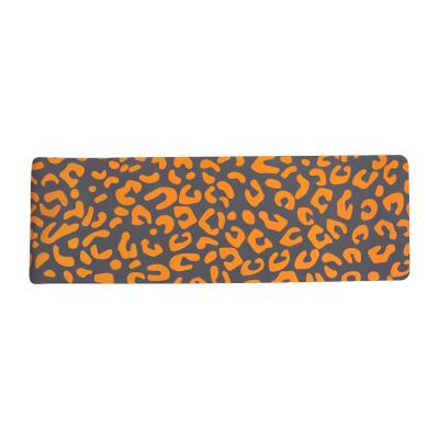 China Eco-Friendly Custom Made Pilates Heat Transfer Print Tape Suede Pilates Yoga Leopard Pattern Anti-Slip Mat for sale