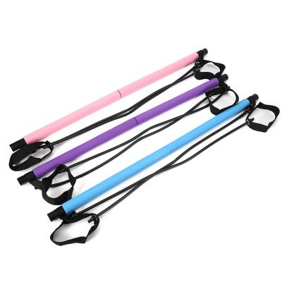 China 2022 New Arrivals Pilates Bar Resistance Bands Pilates Bar Kit Body Workout Yoga Exercise Back Stick Arm Stretcher For Home Gym for sale