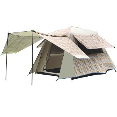 China Extended Type Customized Outdoor Fully Waterproof Tent Large Side Wing Automatic Double Layer Camping Tents Use For Camping for sale