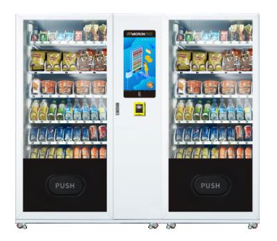 China Rust free metal smart combo vending machines with telemetry touch screen for snack and drinks, support mobile remote control for sale