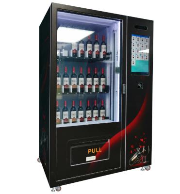 China Metal LCD Advertising Big Milk Bottle Red Wine Champagne Commercial Elevator Micron Vending Machine Smart Selling for sale