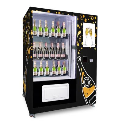 China Vending Machine Hot Micron Wine Champagne Beer Touch Screen SDK Smart Vending With Elevator Card Reader for sale