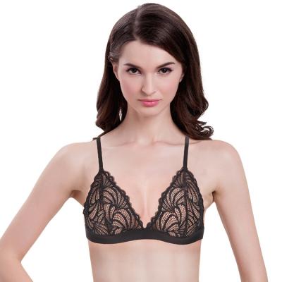 China Lingerie Manufacturer Customize Sexy Lace Bralette Antibacterial Sheer Bra for sale