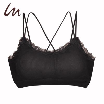 China Low MOQ High Quality High Neck Antibacterial Custom Lingerie Cotton Bralette for sale