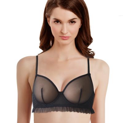 China QUICK DRY sexy triangle cup comfortable lace eyelash side than adjustable high quality bras for sale