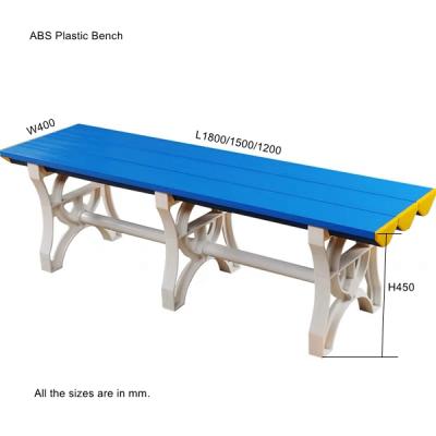 China Gymnasium Swimming Pool Beach Patio Park Waterproof All-Plastic Outdoor Bench for sale