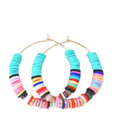 China Hot Selling Bohemia Colorful Round Earring Jewelry Accessory Handmade Casual/Sporty Funfetti Circles For Women for sale