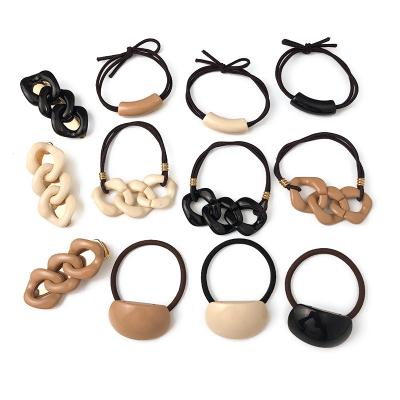 China A head hairpin female simple temperament cute INS style chain hairpin rope elastic band HA004 for sale