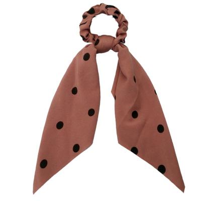 China 2021 new style fashionable pastoral flower small bowel scarf large intestine hair ring fabric square hair rope for sale