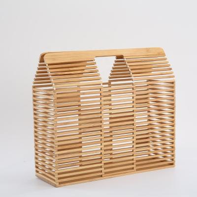 China Eco-Friendly Rectangular Shape Large Size Bamboo Basket for sale