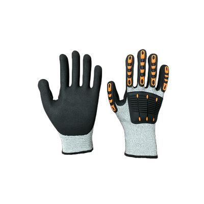 China Quality Assurance Gloves Nitrile TPR Anti-cut Safety Gloves Heavy Duty Nitrile Gloves for sale