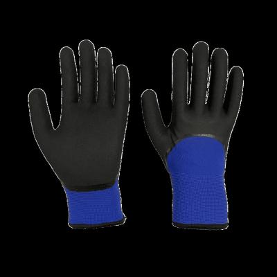 China 7 Gauge Acrylic Fiber Coating Nitrile Sandy Coated Warm Gloves Winter Anti-Slip Work Gloves for sale