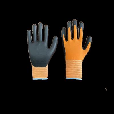 China 15 Gauge Anti-Slip Nylon Spandex Coating Nitrile Foam Coated Gloves for sale