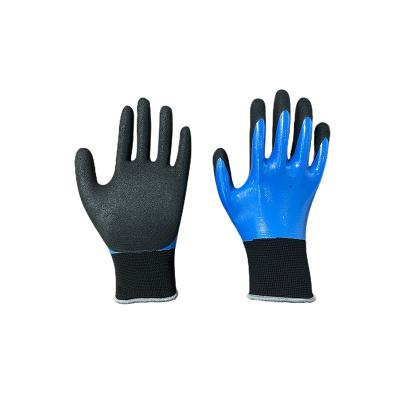 China Factory Outlet Anti-Slip Industrial Nitrile Coated Work GlovesSandy Finish Nitrile Coated Gloves for sale