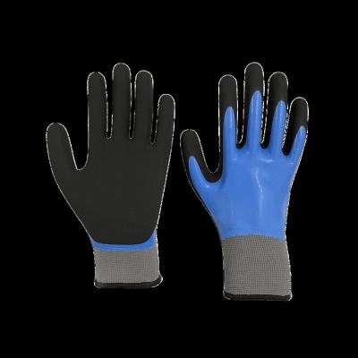 China 15G Polyester Latex Anti-Slip Sandy Coated Gloves for sale