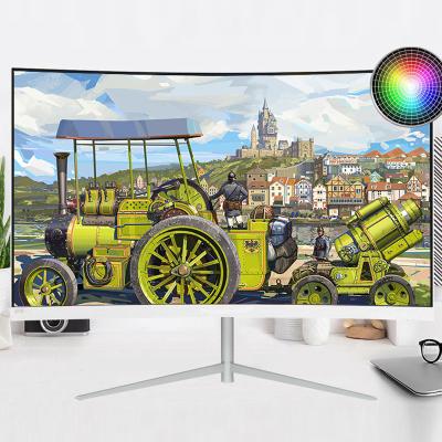 China New 24 26 27 28 Inch Curved Screen FHD Display Gaming Monitor Curved Curvation 144hz 2800 DC PC Gaming Monitor for sale