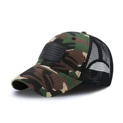 China Polyester/Cotton Digital Camouflage Trucker Hat Wholesale Patch Camouflage 6 Panel Camouflage Adjustable Bonded Mesh Mesh for sale