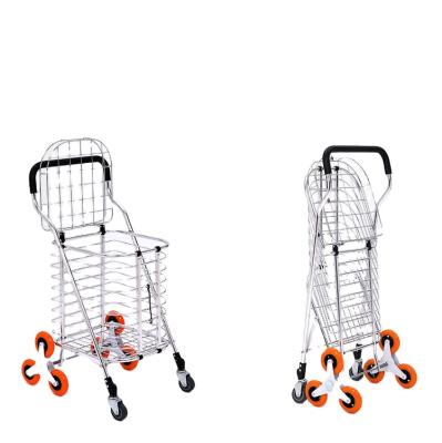 China Elders Folding Portable Shopping Trolley/Universal Wheel Shopping Trolley/Aluminum Folding Food Shopping Trolley for sale