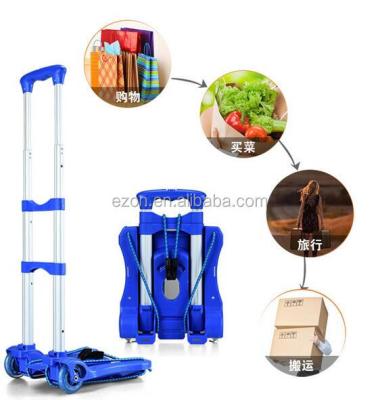 China mini folding luggage cart, luggage cart, foldable hand luggage carts 30 - 40L for sale