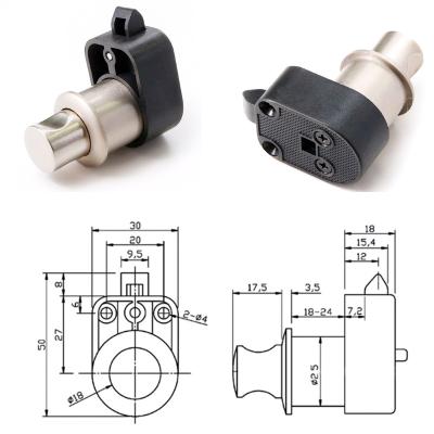 China Plastic Cabinet E5100 Door Lock /Wall Cabinet Lock RV Retrofit Parts Knob Lock Drawer Lock for sale