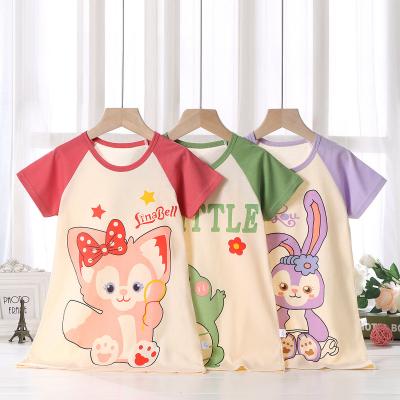 China 2023 summer new cotton nightgown girl's breathable thin home service children's new air-conditioned Korean version girl's short-sleeved for sale