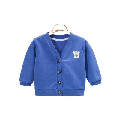 China Viable Children's V-Neck Sweater Long Sleeve Infant Long Sleeve Simple Top Baby Knitted Cardigan Boy Girls Spring and Autumn Jacket for sale