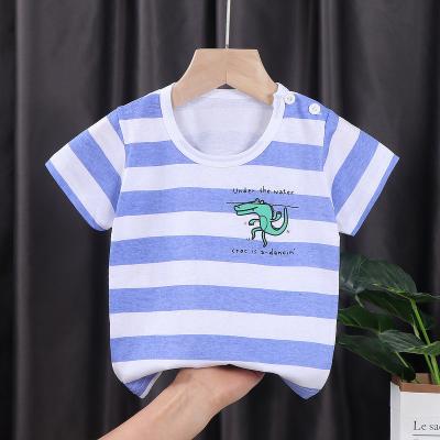 China Factory Sale Breathable Children Clothes Boys Short T-shirt Print Letter Print Letter Summer Casual Shirt Sleeve Quantity Baby Cotton for sale