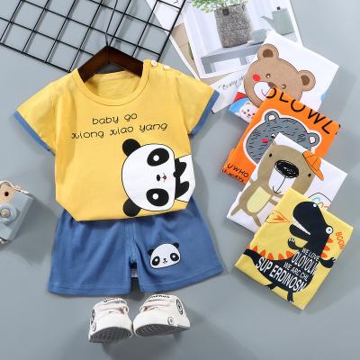 China Summer pure children's pure children's T-shirt boy Chinese style children's clothing cotton short-sleeved baby clothes girl's shorts clothing for sale