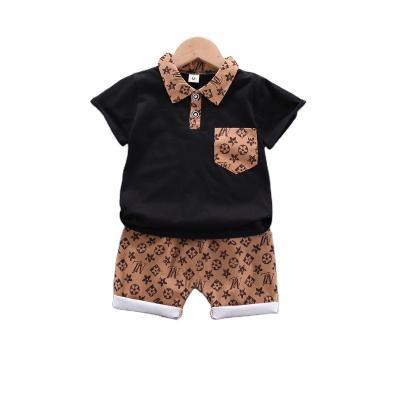 China ENGLAND STYLE Kids and Toddlers Clothing Summer Infants Kids Cartoon Shorts Casual Short Sleeve Polo Shirt for sale