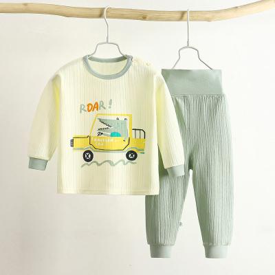 China Vintage Children Tops - Autumn Pure Cotton Baby Belly Tummy Autumn Clothes Waisted Underwear Suits New Pants Boys Set for sale