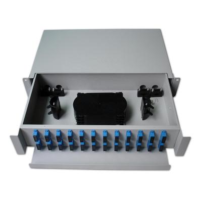 China FTTH FTTxFTTB Network 1U 19inch Fiber Optic Patch Panel/ODF/Fiber Optic Patch Panel for sale