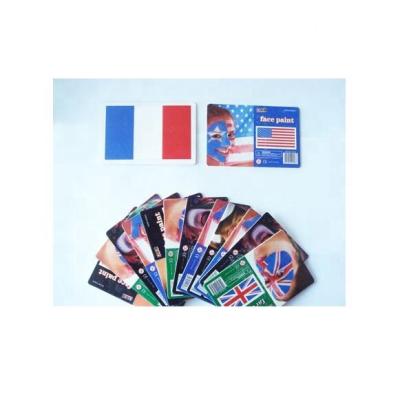 China Professional Paper+paint WM2022 football fan face painting paper card make up card France for sale