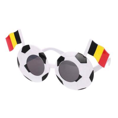 China 2022 PC WM Belgium Color Soccer Fan Flag Sunglasses Soccer Glasses for sale