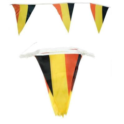 China WK2022 Polyester Hanging Flag Line Belgium Pennant Belgian Flags In Line for sale